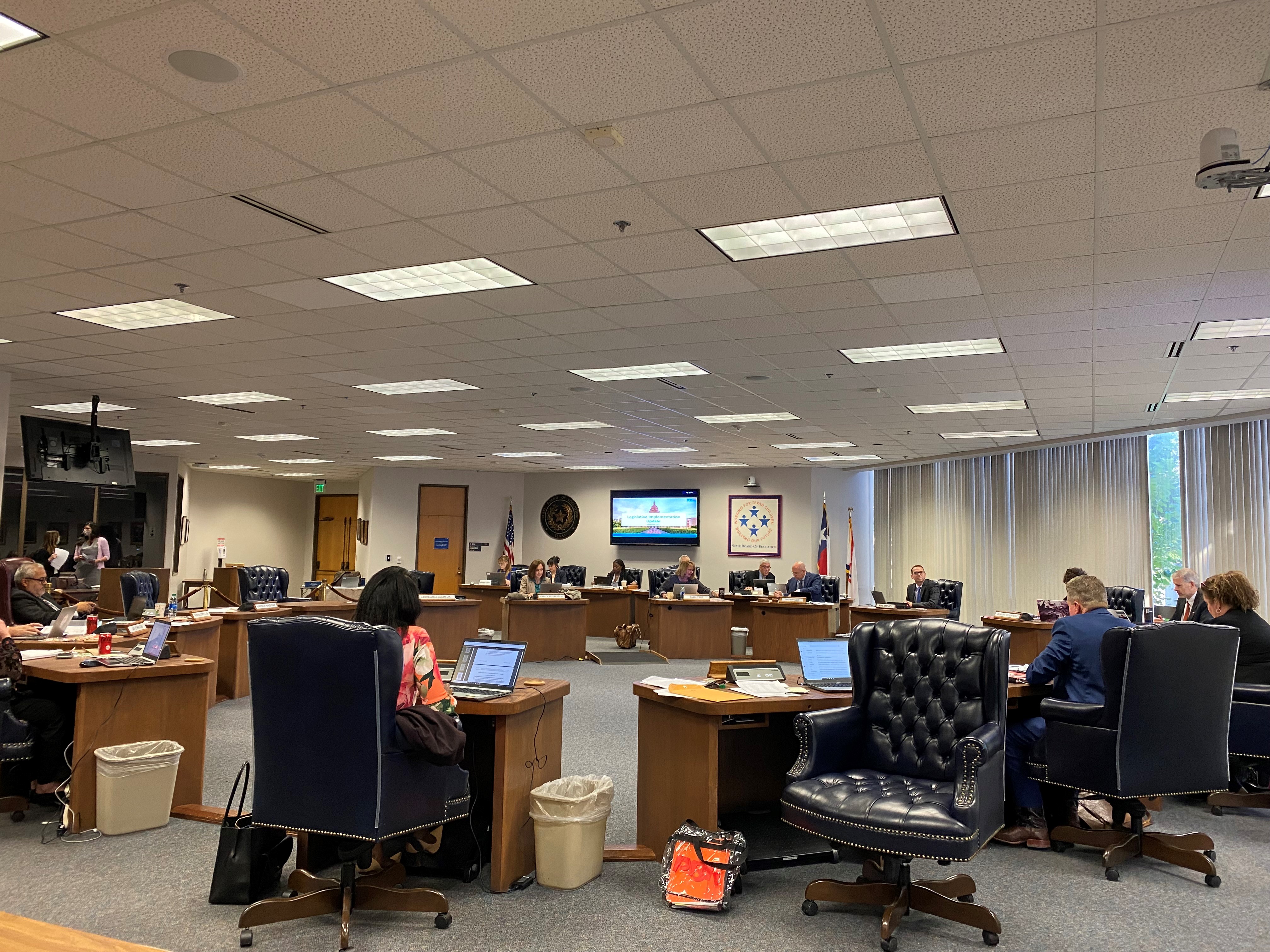 At SBOE meeting, commissioner says no guidance yet on new civics curriculum law compliance 