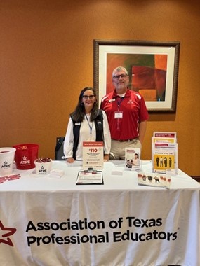 ATPE Membership Specialist Yvette Milner and her husband, John, recruited members at the event.