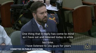 ATPE Governmental Relations Director Monty Exter testifies the House Public Education Committee Monday, June 1, 2026.